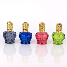 3oz Crown shape glass aroma bottle perfume bottle with screw lid